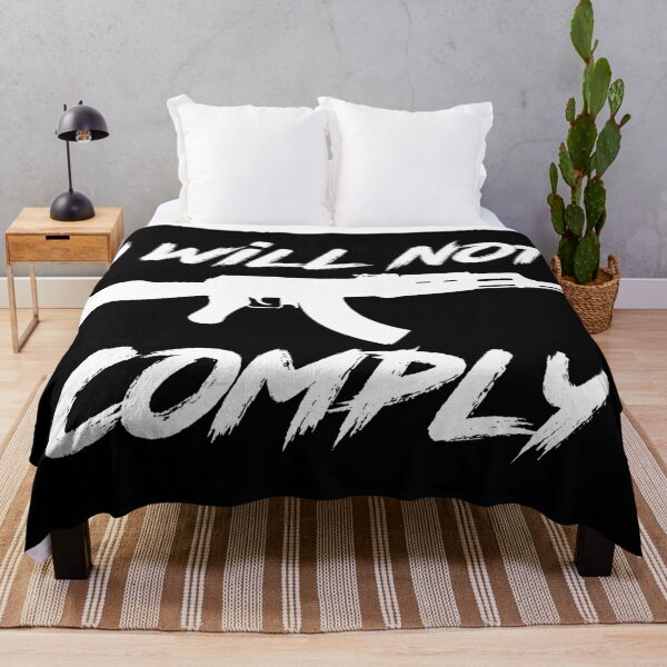 Item preview, I Will Not Comply AK-47 (Guns, 2nd Amendment) - White Graphics designed and sold by BattleMtnArmory.