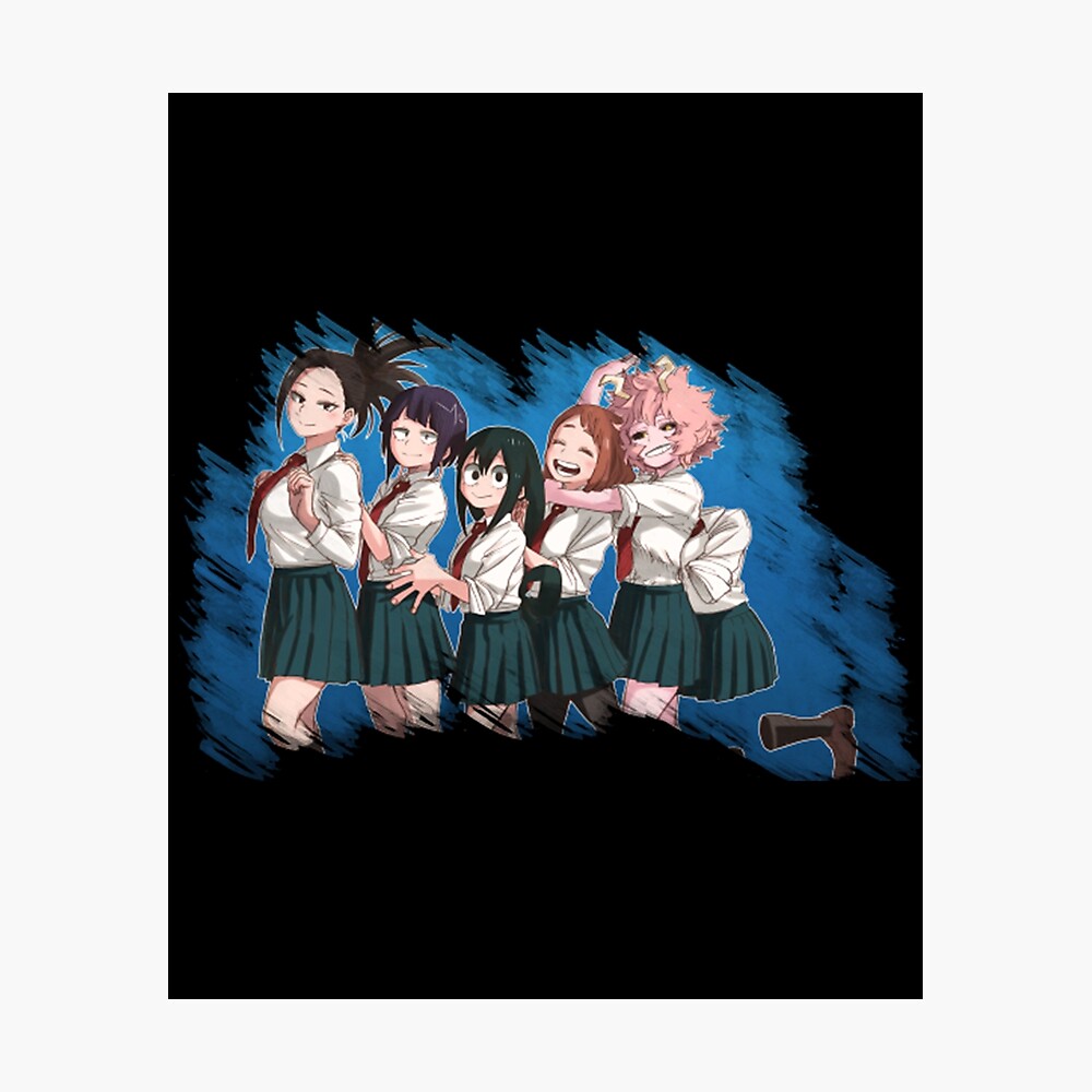 My Hero Academia Girls 1a Poster By Angelaro39 Redbubble - my hero academia mt girl roblox