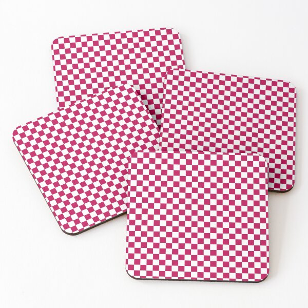 Item preview, Berry Gloss and White Check Coloured Pattern - Chequered, Checkered, Checks designed and sold by MissCheck.