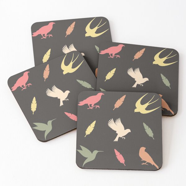 Item preview, Fall Pastel Birbs n' Feathers Pack / Pattern - Dark designed and sold by MixedBagMerch.