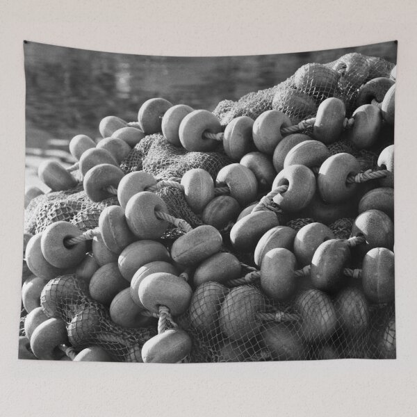Item preview, Fishing nets and buoys designed and sold by Gaspar Avila.