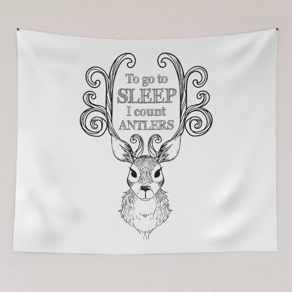 Item preview, To Go To Sleep I Count Antlers designed and sold by 4AllTimes.