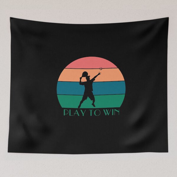 Item preview, retro sunset tennis silhouette designed and sold by PRINTED ..