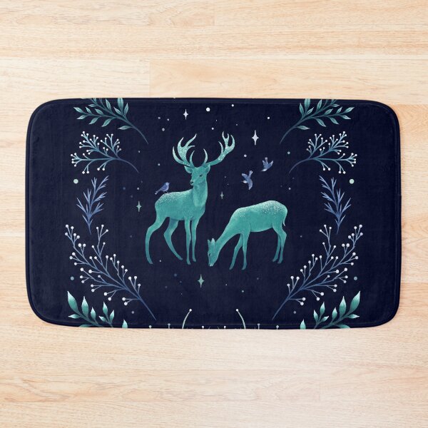 Item preview,  Deers in the Moonlight - Frosted Mint designed and sold by episodicDrawing.