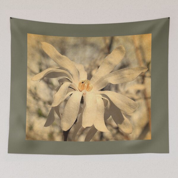 Item preview, Vintage Star Magnolia Print designed and sold by The Mysterious Domain Alyne Whiteswan Fine Art Prints and Merch.