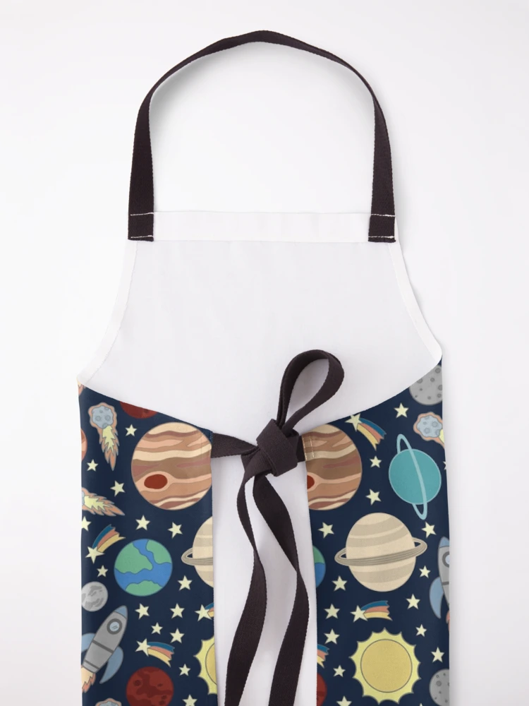 Thumbnail 5 of 6, Apron, Space pattern designed and sold by cwillustration.