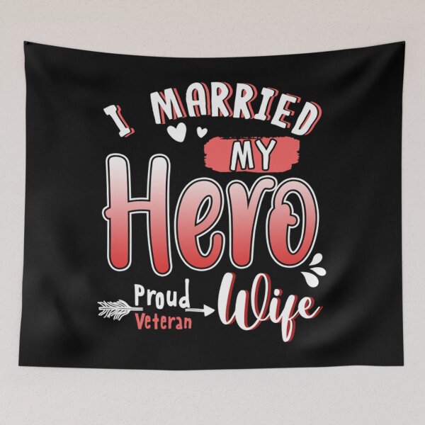 Item preview, Proud Veteran Wife Shirt for Women Married My Hero Patriotic designed and sold by NormaRitchie.