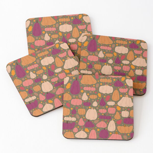 Item preview, Fall Pumpkin Pattern - Dark Green designed and sold by KTJoh.