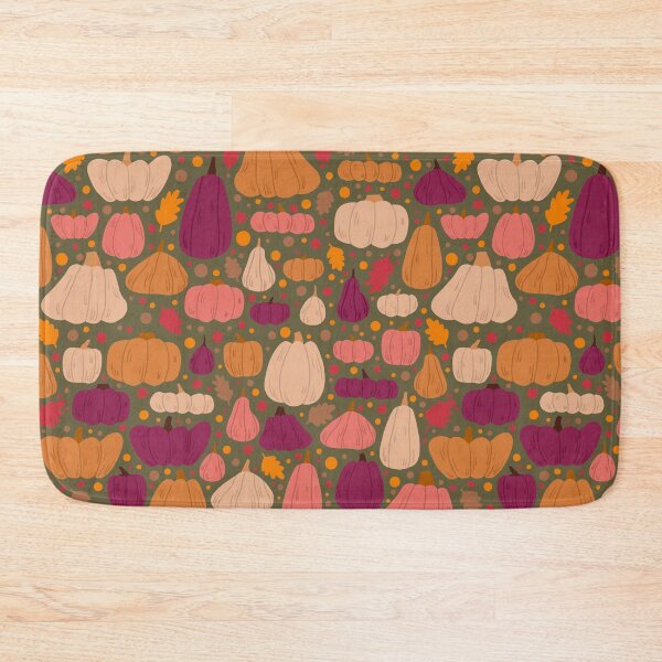 Item preview, Fall Pumpkin Pattern - Dark Green designed and sold by KTJoh.