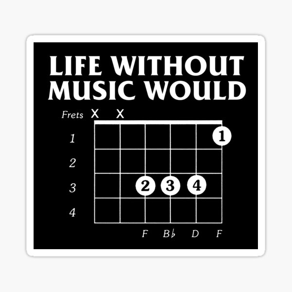 B Chord Stickers Redbubble