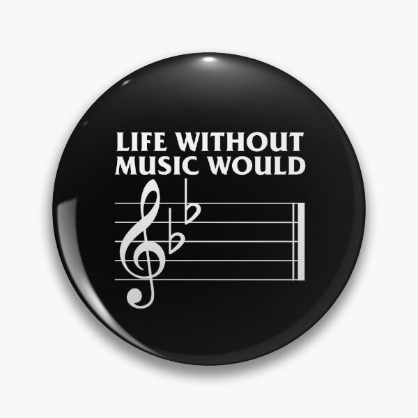 Item preview, Without Music Life Would B Flat Music Notes designed and sold by FanaticTee.
