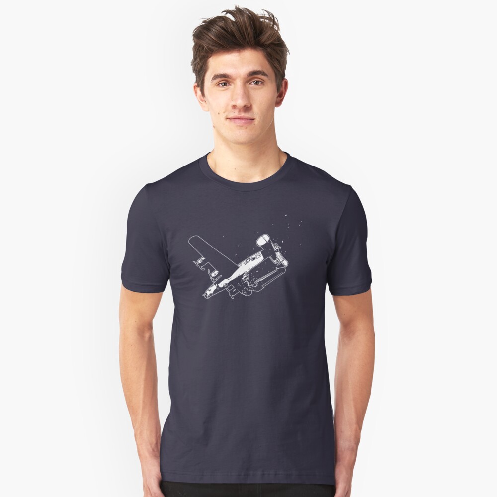 Shot B-24 Liberator! Slim Fit T-Shirt