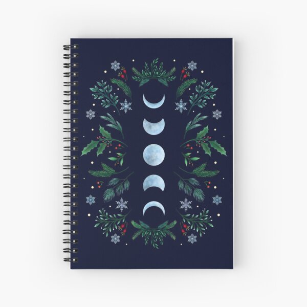 Moonlit Garden-Festive Green Spiral Notebook