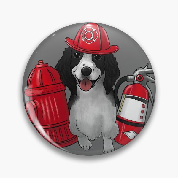 Item preview, Commissioned Illustration: Edgar the Firefighter Dog designed and sold by Dino & Panda Studios.