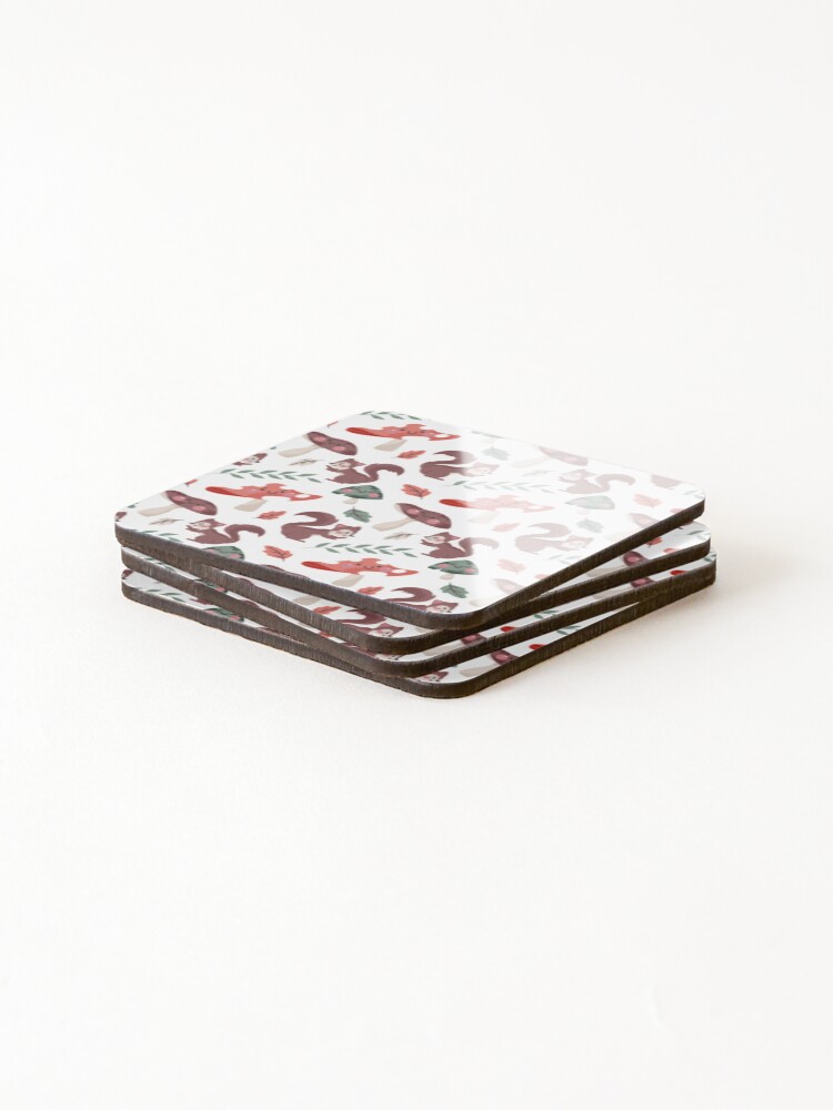 Thumbnail 4 of 5, Coasters (Set of 4), Hand Drawn Design Autumn Pattern Collection designed and sold by artPS.