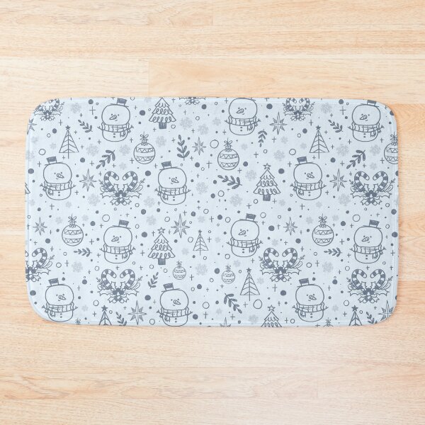 Item preview, Winter Snowman Pattern - Silver (Light Blue) designed and sold by KTJoh.