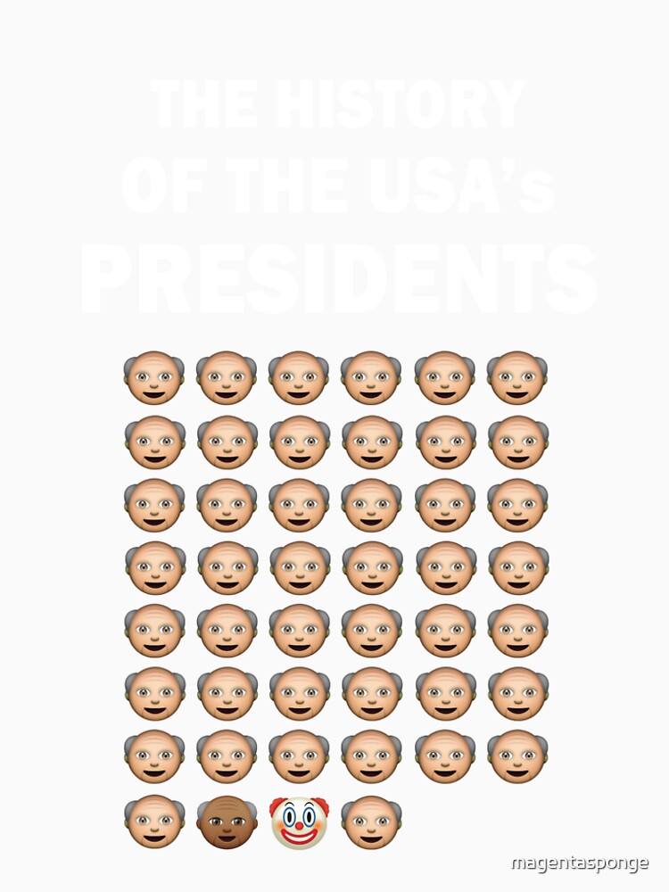 "The History of The USA Presidents Emoji Style Updated with Biden" T