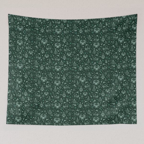 Item preview, Winter Snowman Pattern - Green designed and sold by KTJoh.