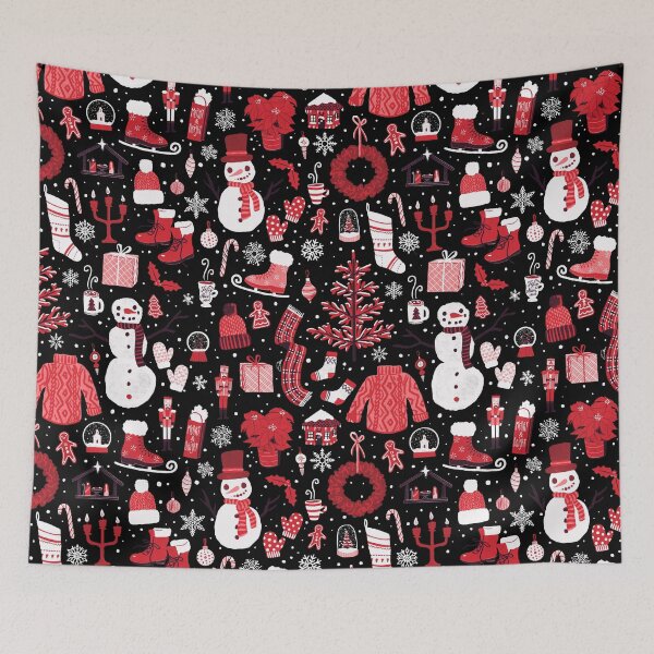 Item preview, Pink & Red Christmas Pattern designed and sold by EdenEtc.