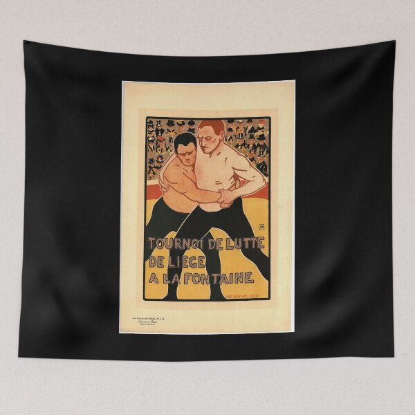 Item preview, retro pl 224 tournoi de lutte de liege a la fontaine vintage reclame designed and sold by CorasPosters.