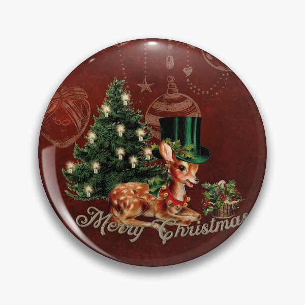 Item preview, Merry Christmas, cute little fawn with hat and christmas tree designed and sold by nicky2342.