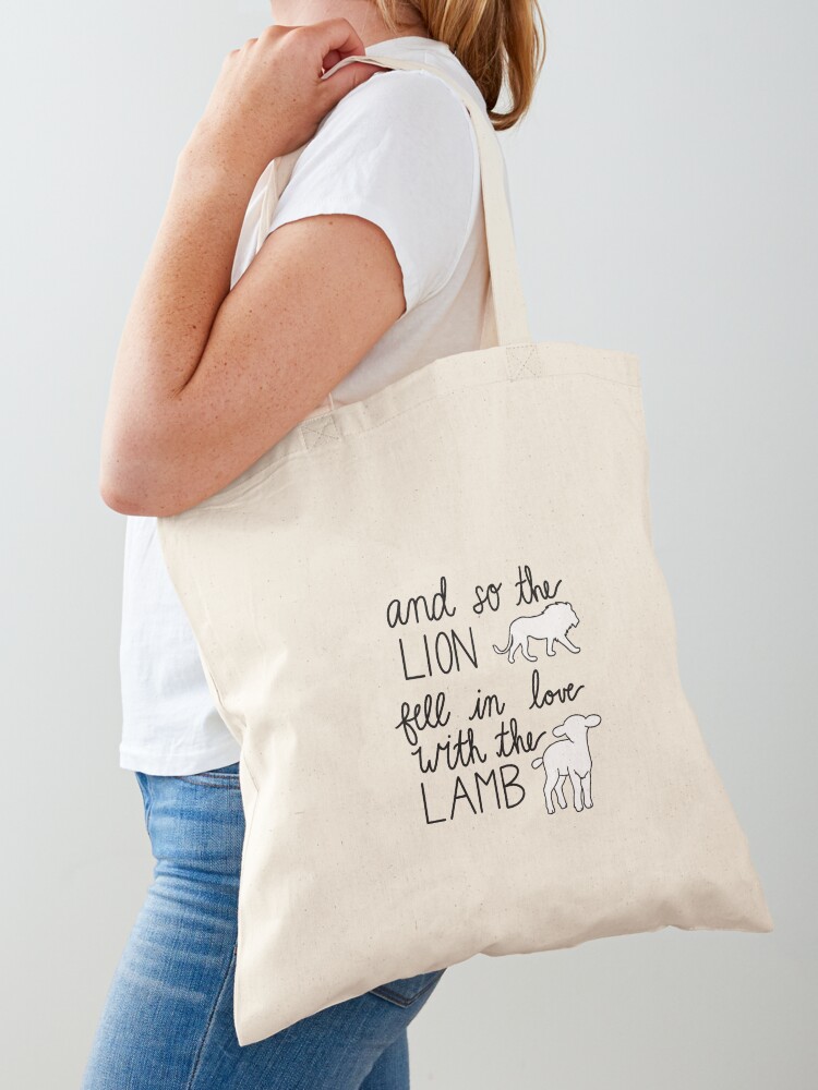Lamb Tote Bag And So The Lion Fell In Love With The Lamb Tote Bag