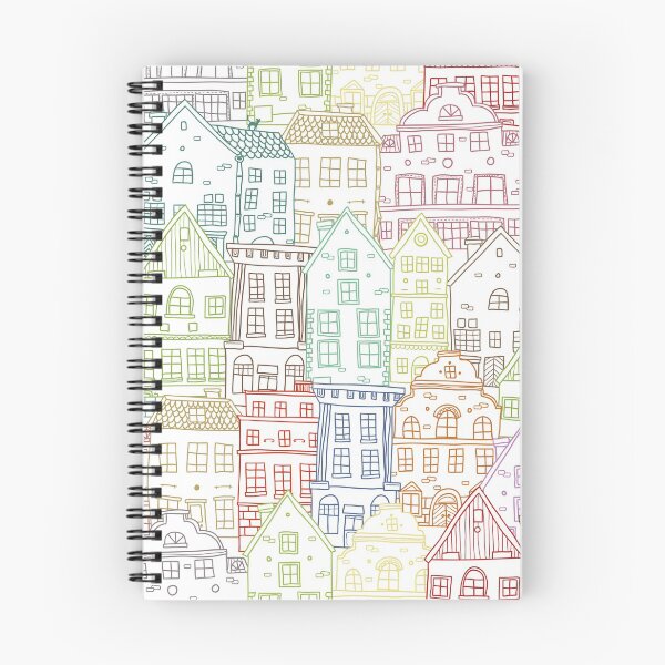 Item preview, Hand Drawn Houses Seamless Pattern Collection designed and sold by artPS.