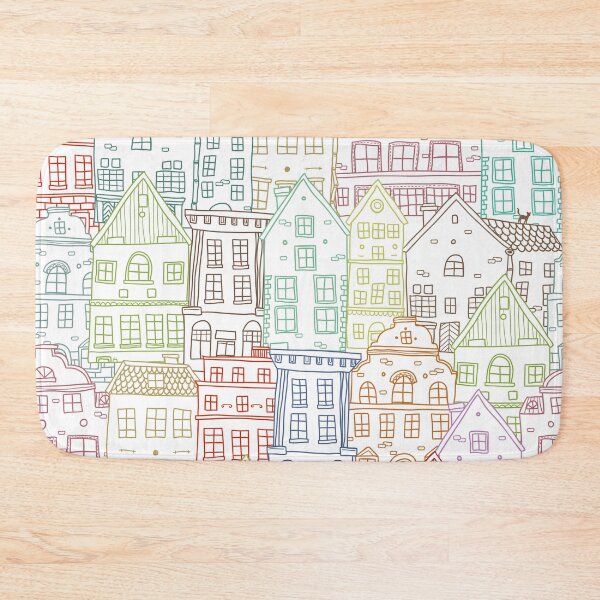 Item preview, Hand Drawn Houses Seamless Pattern Collection designed and sold by artPS.