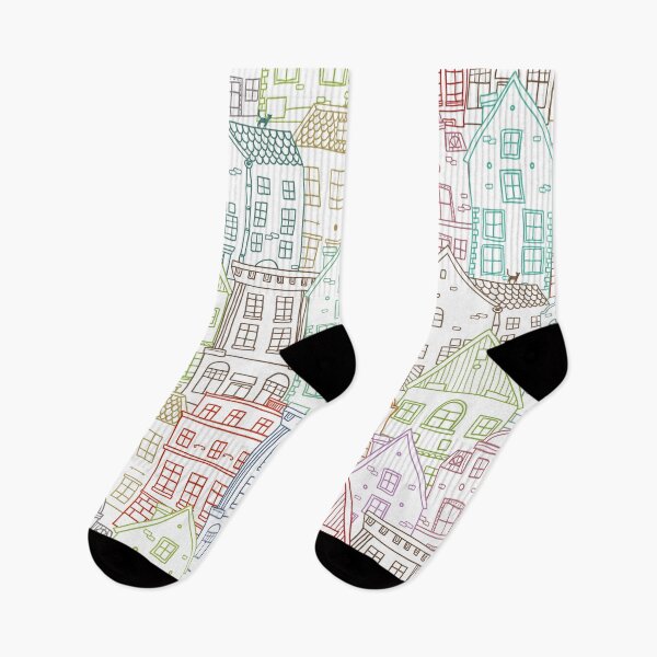 Item preview, Hand Drawn Houses Seamless Pattern Collection designed and sold by artPS.