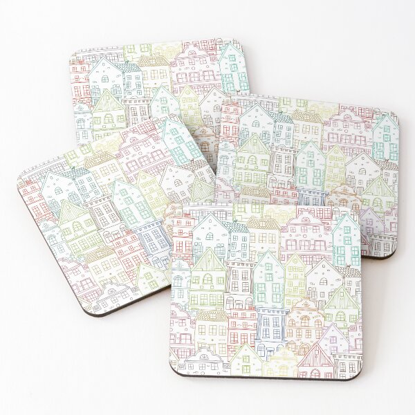 Item preview, Hand Drawn Houses Seamless Pattern Collection designed and sold by artPS.