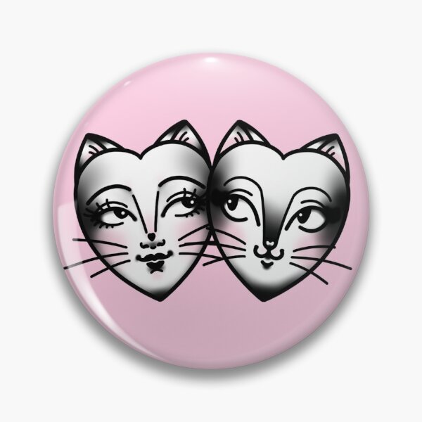 Item preview, Smile Now Smile Later with Cats Heart Cute Traditional Flash Tattoo designed and sold by Ella Mobbs.