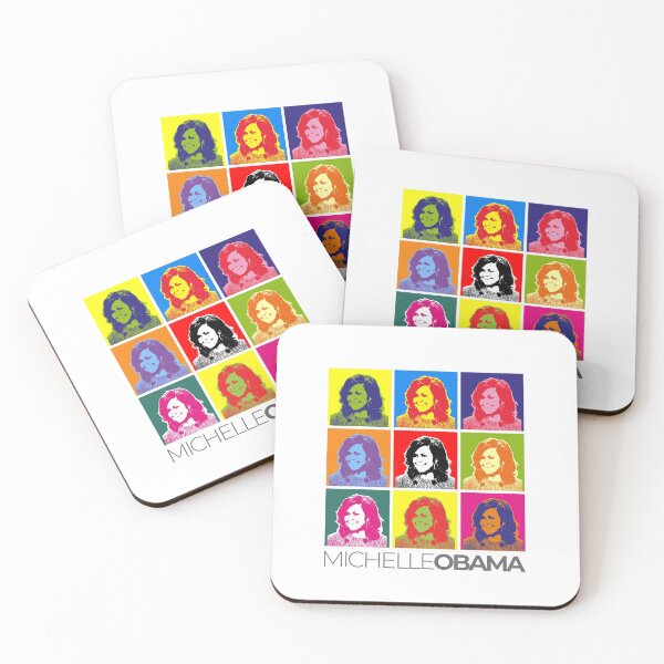 Item preview, Michelle Obama pop-art poster portrait designed and sold by CMYKStudio.