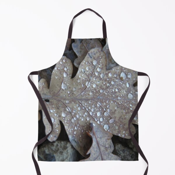 Item preview, Oak leaf in autumn and pearls drops of water designed and sold by EstelleRossetti.