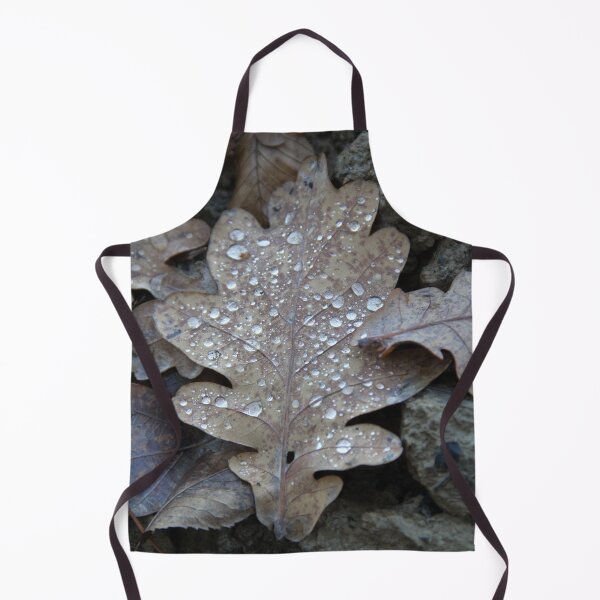 Item preview, Oak leaf in autumn and pearls drops of water designed and sold by EstelleRossetti.