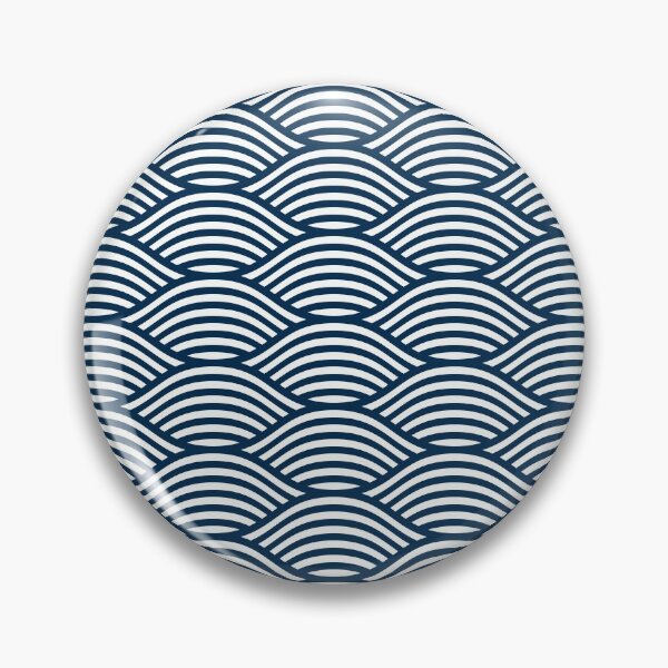 Item preview, Navy Blue Geometric Abstract Wave designed and sold by Anne-Marie Bloor.