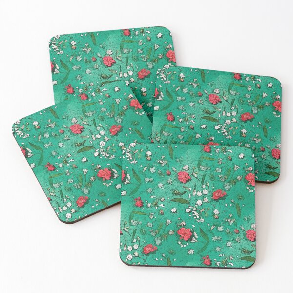 Item preview, Spring Garden - Flower collage in green, white and pink designed and sold by KizzyW.