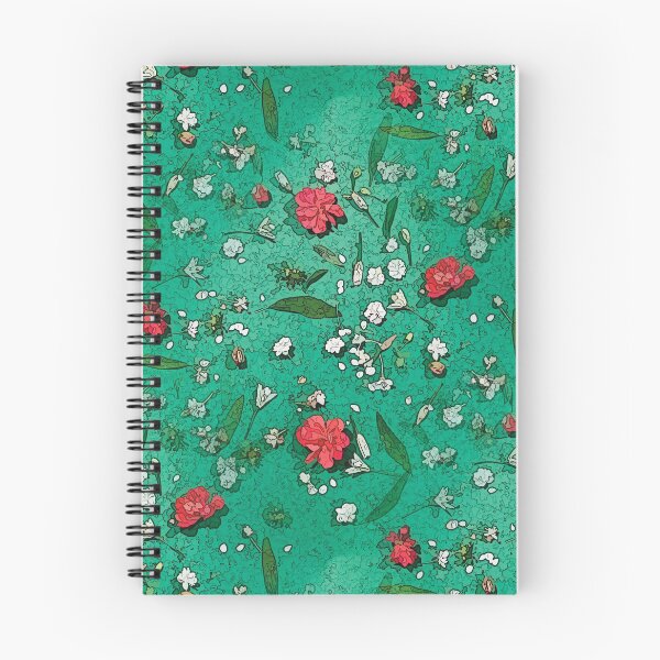 Aperçu de l'œuvre Spring Garden - Collage de fleurs en vert, blanc et rose créée et vendue par KizzyW.