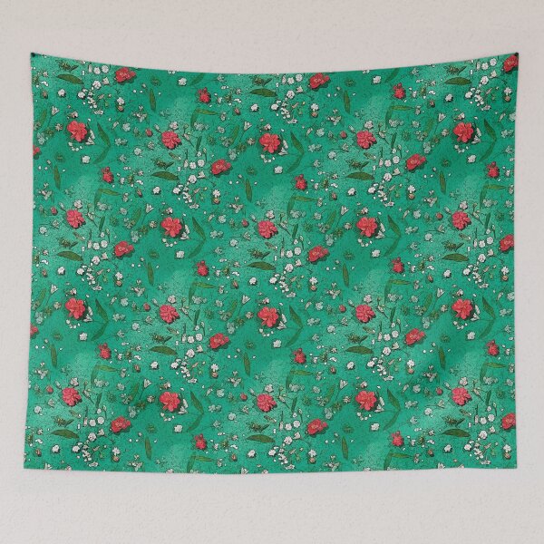 Item preview, Spring Garden - Flower collage in green, white and pink designed and sold by KizzyW.
