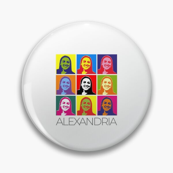 Item preview, Alexandria Ocasio-Cortez pop-art poster portrait designed and sold by CMYKStudio.