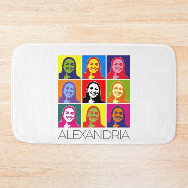 Item preview, Alexandria Ocasio-Cortez pop-art poster portrait designed and sold by CMYKStudio.