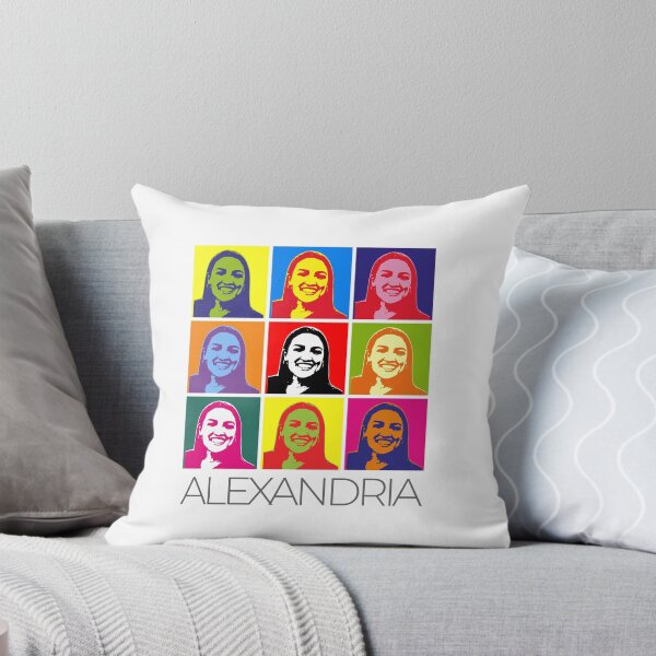 Item preview, Alexandria Ocasio-Cortez pop-art poster portrait designed and sold by CMYKStudio.