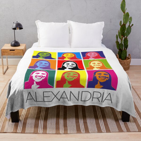 Item preview, Alexandria Ocasio-Cortez pop-art poster portrait designed and sold by CMYKStudio.