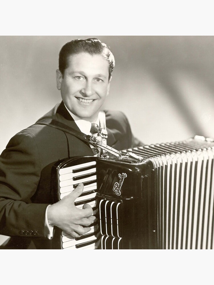 Lawrence Welk B&W photo with accordion by gameshowfan2001