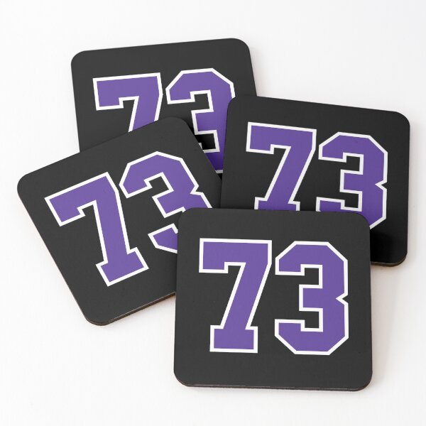 Item preview, Seventy-Three Purple Jersey Number Sports 73 designed and sold by HelloFromAja.