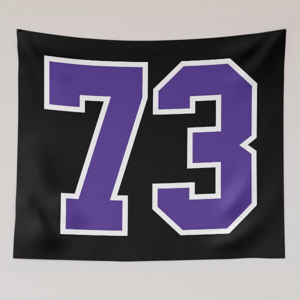 Item preview, Seventy-Three Purple Jersey Number Sports 73 designed and sold by HelloFromAja.