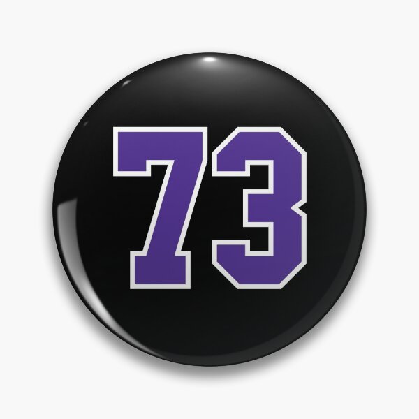 Item preview, Seventy-Three Purple Jersey Number Sports 73 designed and sold by HelloFromAja.