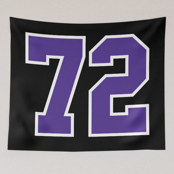 Item preview, Seventy-Two Purple Jersey Number Sports 72 designed and sold by HelloFromAja.