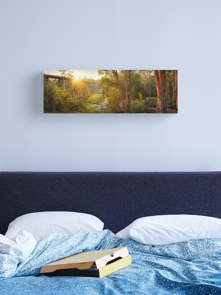Thumbnail 2 of 3, Canvas Print, Stony Creek Trestle Bridge, Lakes Entrance, Victoria, Australia designed and sold by Chockstone.