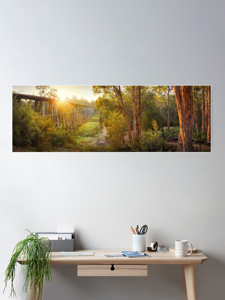 Thumbnail 2 of 3, Poster, Stony Creek Trestle Bridge, Lakes Entrance, Victoria, Australia designed and sold by Chockstone.