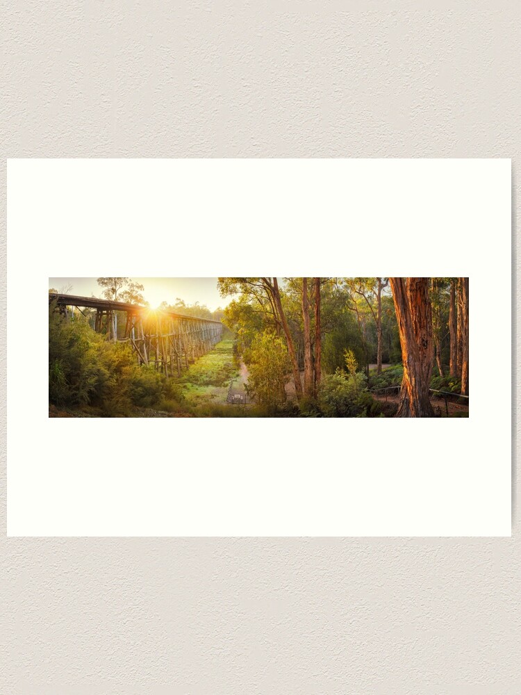 Thumbnail 1 of 3, Art Print, Stony Creek Trestle Bridge, Lakes Entrance, Victoria, Australia designed and sold by Chockstone.